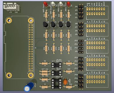 CAD-Ansicht eines Leiterplatten-Layouts