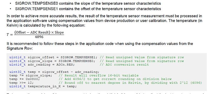 Text und Code zur Temperatursensor-Kompensation
