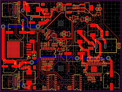 Leiterplatten-Layout einer Platine