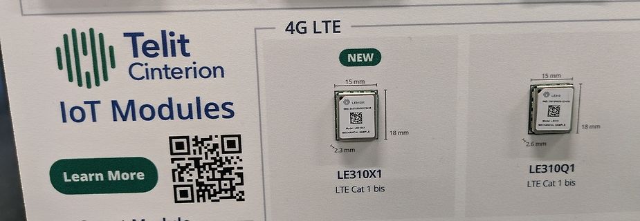 Werbeaufnahme von Telit Cinterion IoT Modulen