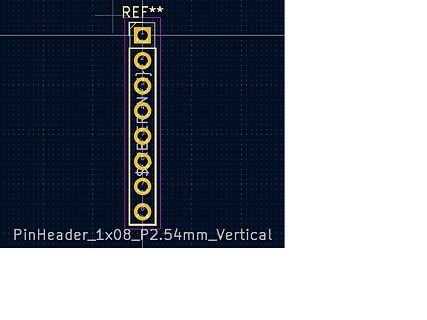 PCB-Layout eines Pin-Headers