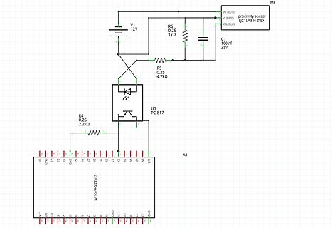 Schaltplan mit ESP32 DevKit V4 und Optokoppler