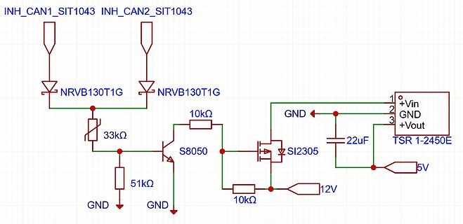 Schaltplan mit LEDs, Transistor und Spannungsregler