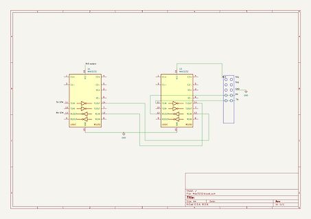 Schaltplan eines MAX3232 RS232-Wandlers
