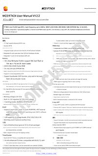 Datenblatt MC51F7424 Sinomcu Mikrocontroller