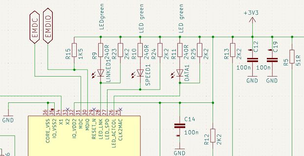 Ausschnitt eines elektronischen Schaltplans