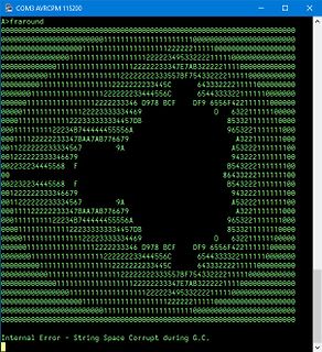 Hexadezimaler Datenstrom in einer Terminal-Konsole