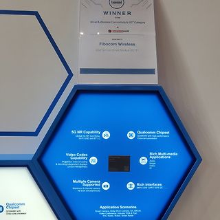 Werbeplakat für Fibocom Wireless 5G Modul