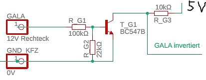 Schaltplan eines Transistor-Inverters