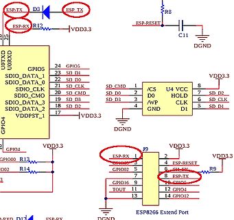 Schaltplan eines ESP8266 Extend Ports