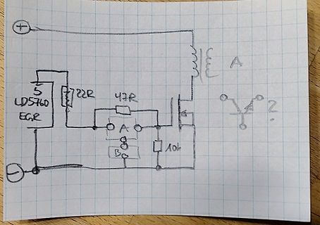 Handgezeichneter Schaltplan mit LD5760 EGR
