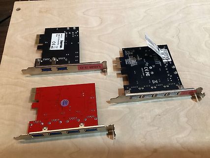 Drei PCIe USB 3.0 Erweiterungskarten