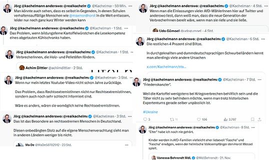 Screenshot von Twitter-Diskussionen