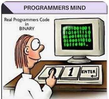 Comic über Programmierer und Binärcode