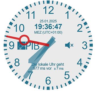 Digitale Uhr mit Zeitangabe und Zeitversatz