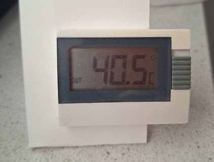 Digitales Display einer Temperaturanzeige