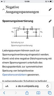 Screenshot einer Wikipedia-Seite zur Spannungsinvertierung