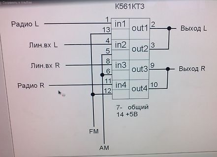 Pinbelegung des IC K561KT3
