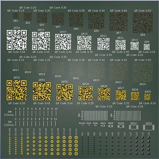 PCB-Layout mit QR-Codes und Testpunkten