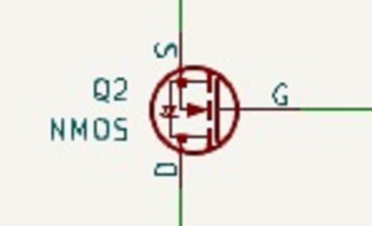 Schaltplansymbol eines NMOS-Transistors