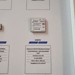 Cavli CQS315 LTE Modul und Datenblatt-Ausschnitt