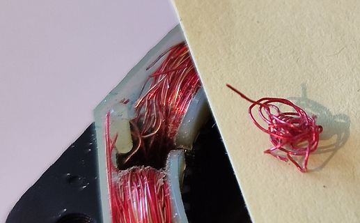 Kupferdrahtwicklungen eines Elektromotors