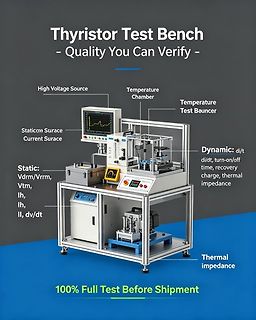 Thyristor Test Bench mit Messaufbau