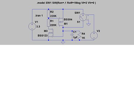 Schaltplan mit MOSFETs und Schalter