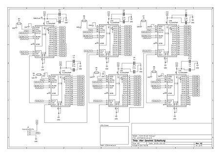 Schaltplan einer LED-Ansteuerung mit TLC5940PWPs