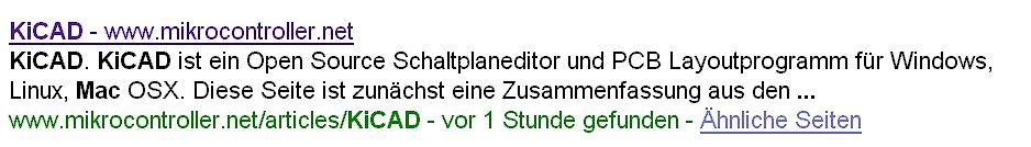 Suchergebnis für KiCAD auf mikrocontroller.net
