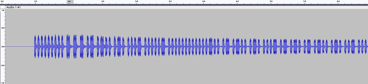 Audio-Wellenform in einer Software