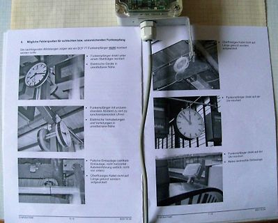 Handbuchseite mit Abbildungen zu Fehlern beim Funkempfang