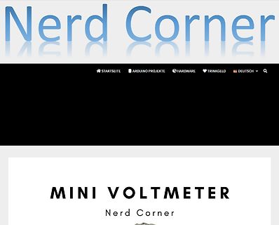 Header und Titel einer Webseite für ein Mini Voltmeter