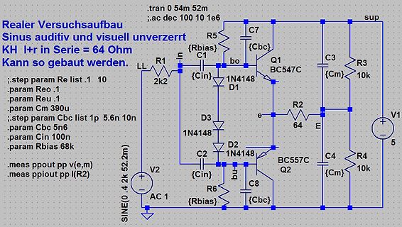 Schaltplan mit SPICE-Simulationstext