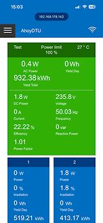 Solaranlage Monitoring App Interface