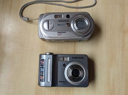 Zwei Samsung Digimax Digitalkameras