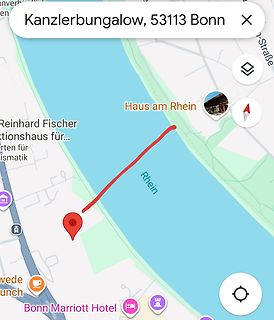 Google Maps Ausschnitt Bonn Rhein