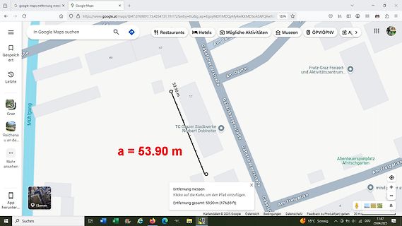 Google Maps Distanzmessung