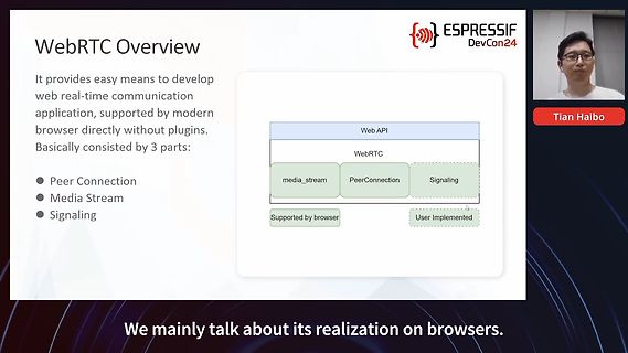 Präsentationsfolie über WebRTC Überblick