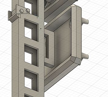 3D-CAD-Modell einer mechanischen Halterung