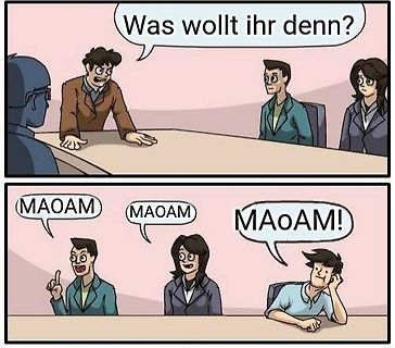 Zwei Comic-Panels mit Personen und Sprechblasen