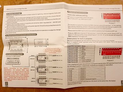 Bedienungsanleitung DMX512 Constant Voltage Decoder