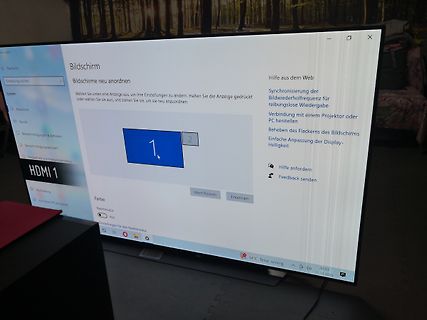 Abfotografierter Windows-Bildschirmeinstellungen-Bildschirm
