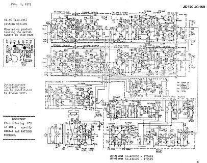 Schaltplan eines JC-120 / JC-160 Verstärkers