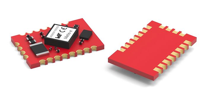 3D-Modell einer Leiterplatte mit Mikrocontroller
