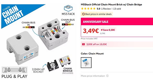 Produktseite M5Stack Official Chain Mount Brick