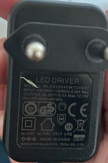 LED Driver Netzteil Typenschild