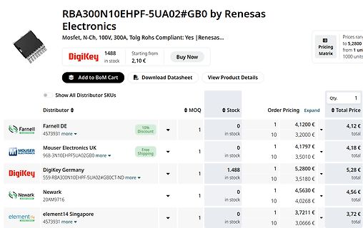 Preisvergleich für RBA300N10EHPF-5UA02#GB0 MOSFET