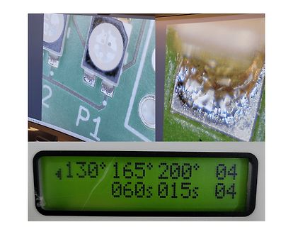 Vergrößerung von Bauteilen und LCD-Display