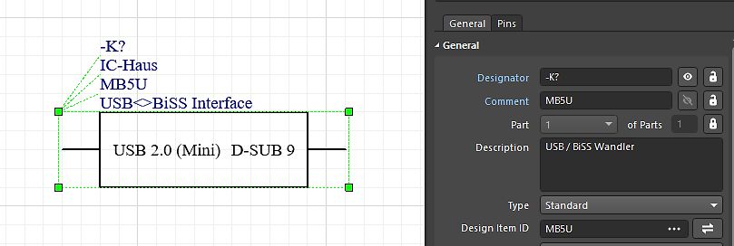 CAD-Ansicht eines Bauteils mit Eigenschaften